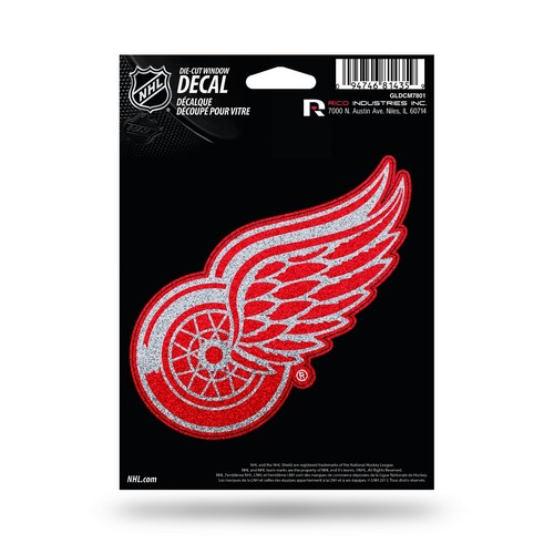 Detroit Red Wings Decal 5.5x5 Die Cut Bling