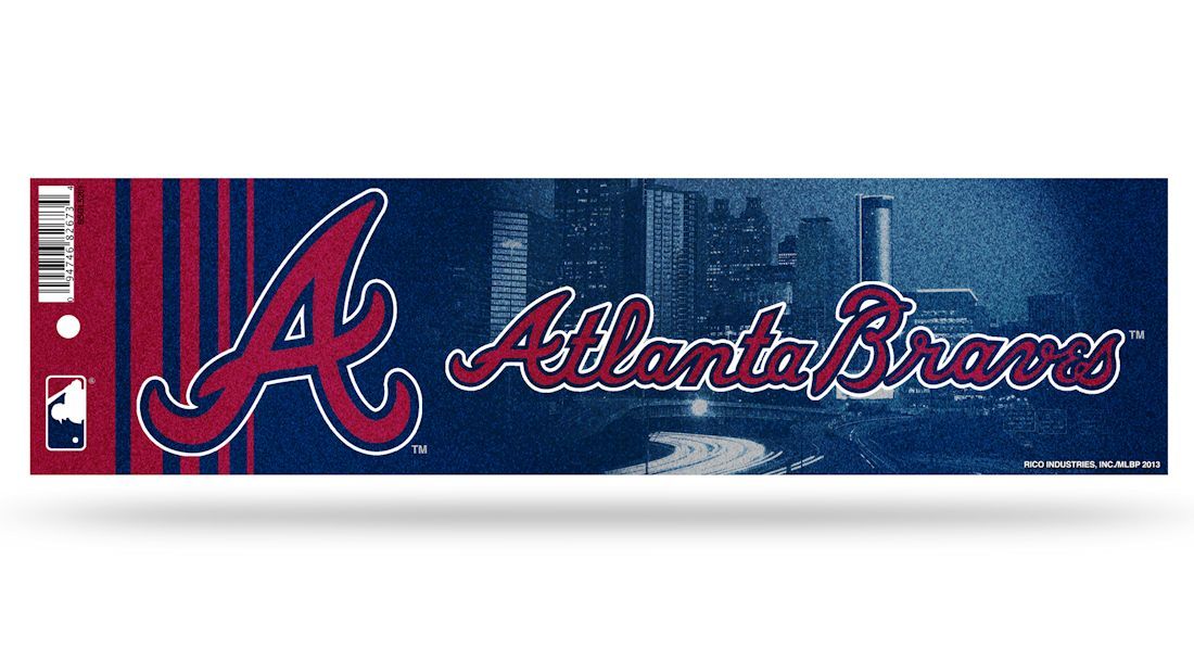 Atlanta Braves Decal Bumper Sticker Glitter