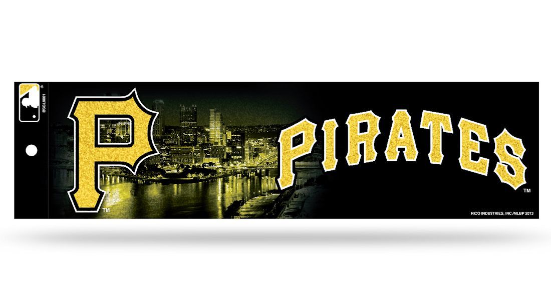 Pittsburgh Pirates Decal Bumper Sticker Glitter