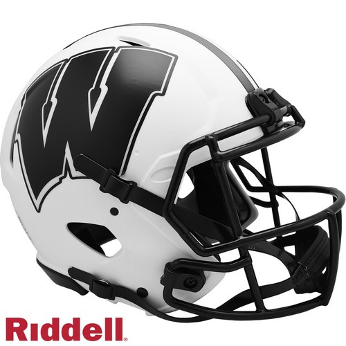 Wisconsin Badgers Helmet Riddell Authentic Full Size Speed Style Lunar Eclipse Alternate