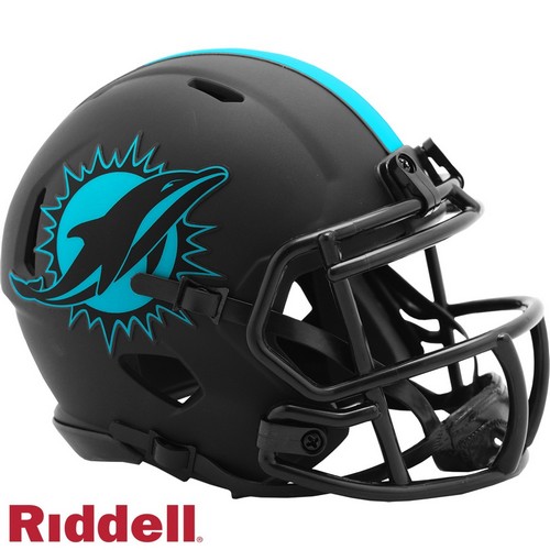 Miami Dolphins Helmet Riddell Replica Mini Speed Style Eclipse Alternate