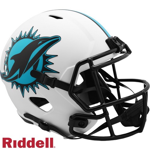 Miami Dolphins Helmet Riddell Replica Full Size Speed Style Lunar Eclipse Alternate