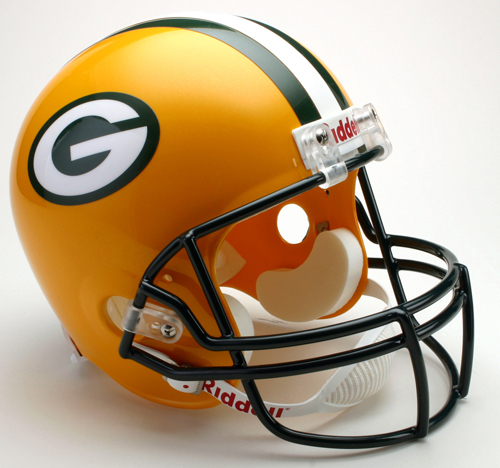 Green Bay Packers Helmet Riddell Replica Full Size VSR4 Style