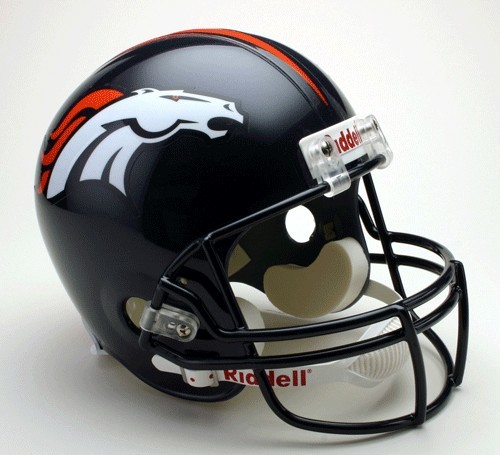 Denver Broncos Helmet Riddell Replica Full Size VSR4 Style