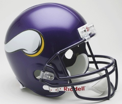 Minnesota Vikings Helmet Riddell Replica Full Size VSR4 Style 2006-2012 Throwback