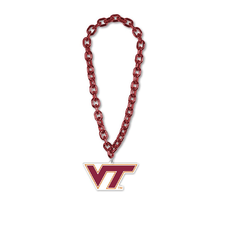 Virginia Tech Hokies Necklace Big Fan Chain