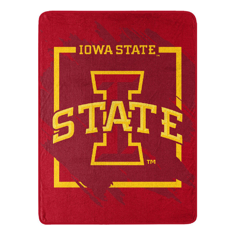 Iowa State Cyclones Blanket 46x60 Micro Raschel Dimensional Design Rolled