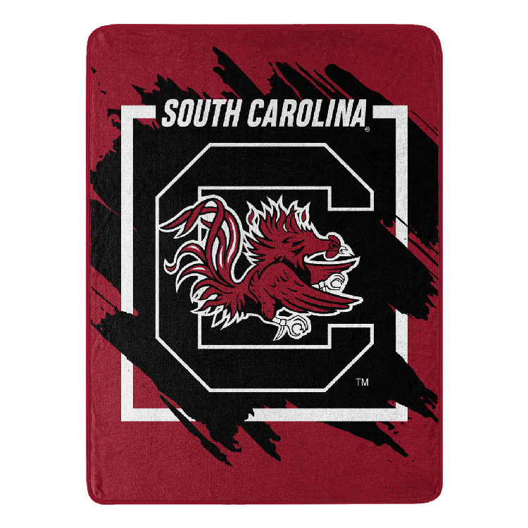 South Carolina Gamecocks Blanket 46x60 Micro Raschel Dimensional Design Rolled