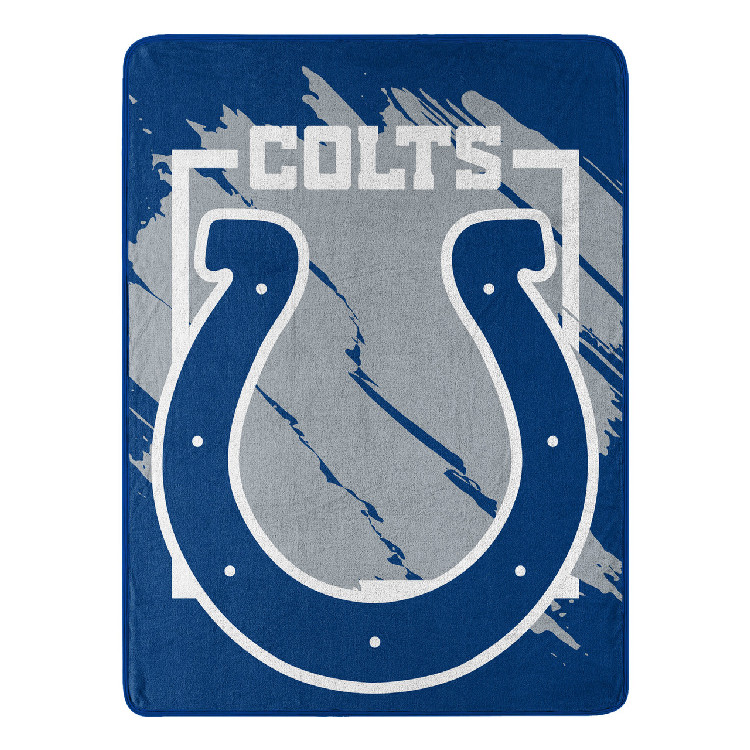 Indianapolis Colts Blanket 46x60 Micro Raschel Dimensional Design Rolled