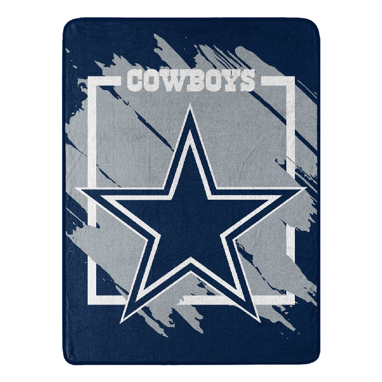 Dallas Cowboys Blanket 46x60 Micro Raschel Dimensional Design Rolled