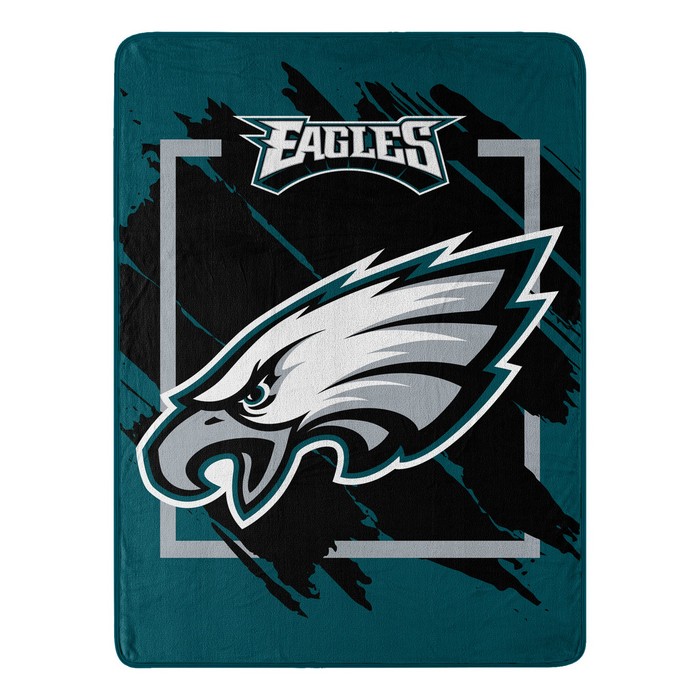 Philadelphia Eagles Blanket 46x60 Micro Raschel Dimensional Design Rolled