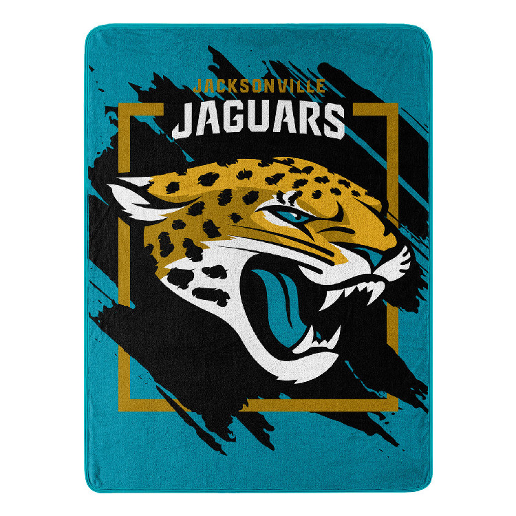 Jacksonville Jaguars Blanket 46x60 Micro Raschel Dimensional Design Rolled