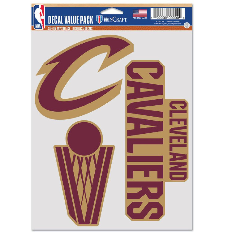 Cleveland Cavaliers Decal Multi Use Fan 3 Pack