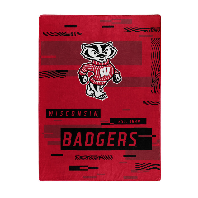 Wisconsin Badgers Blanket 60x80 Raschel Digitize Design