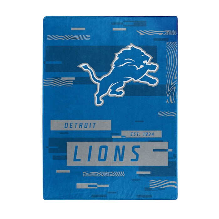 Detroit Lions Blanket 60x80 Raschel Digitize Design