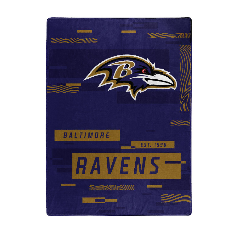 Baltimore Ravens Blanket 60x80 Raschel Digitize Design