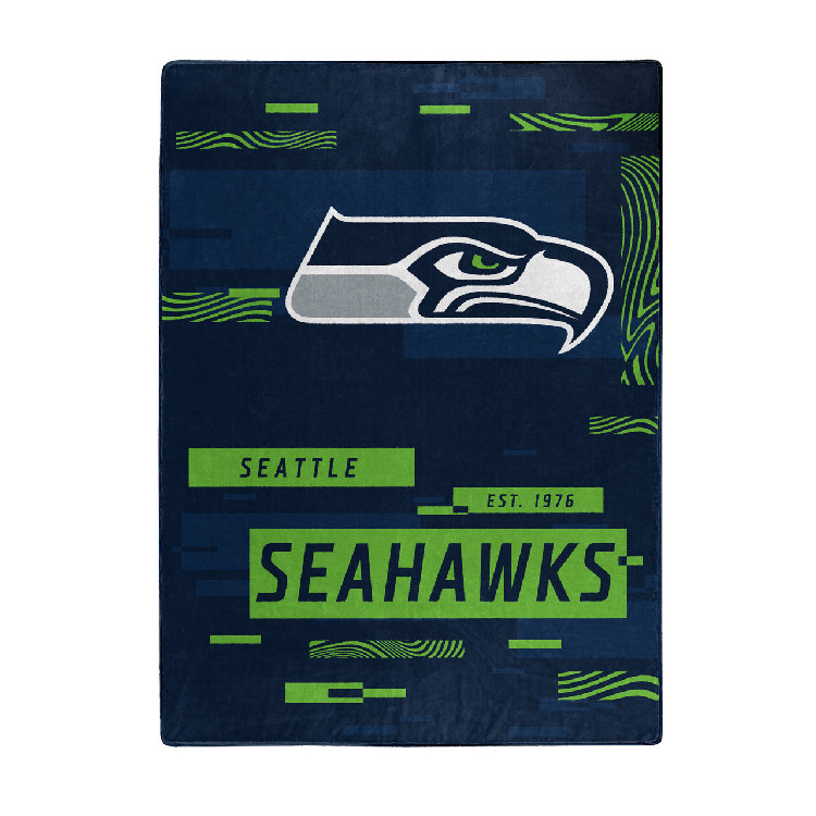 Seattle Seahawks Blanket 60x80 Raschel Digitize Design