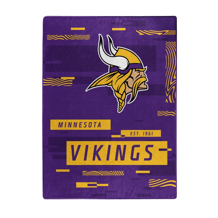 Minnesota Vikings Blanket 60x80 Raschel Digitize Design