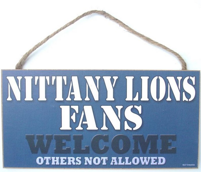 SJT Enterprises Penn State Nittany Lions Sign Wood 5x10 Fans Welcome CO