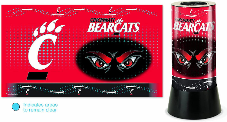 Cincinnati Bearcats Lamp Rotating Desk Style