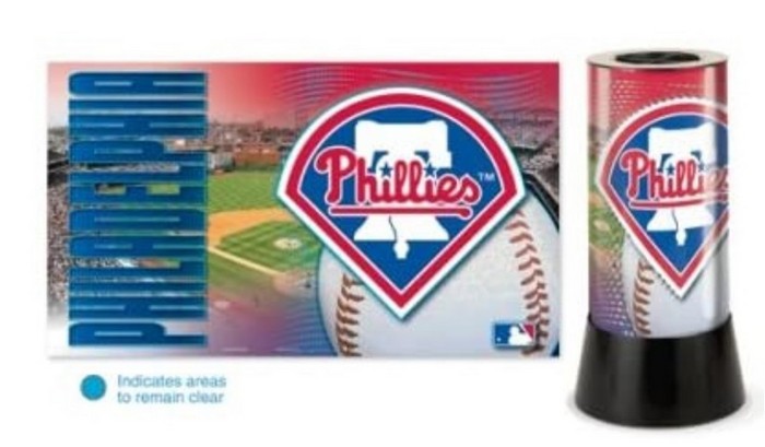 Philadelphia Phillies Lamp Rotating Desk Style