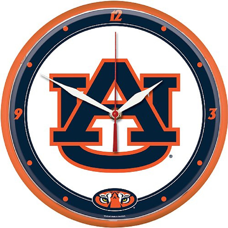 Auburn Tigers Clock Round Wall Style