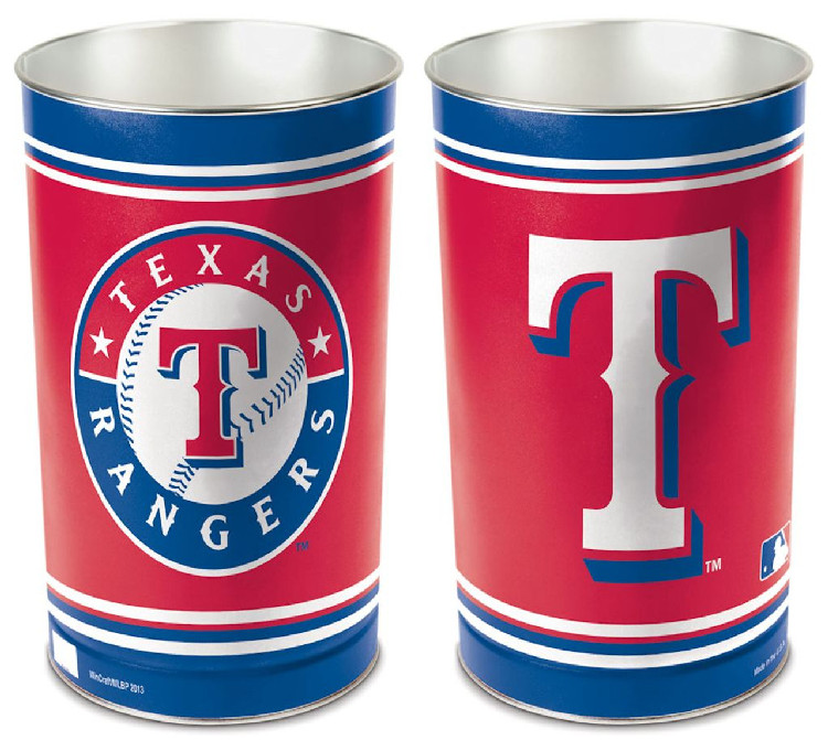 Texas Rangers Wastebasket 15 Inch