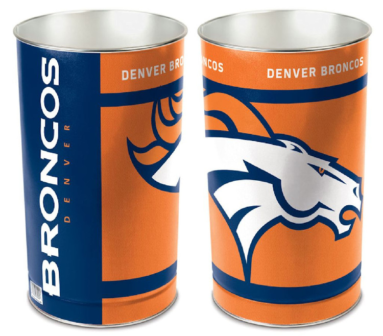 Denver Broncos Wastebasket 15 Inch