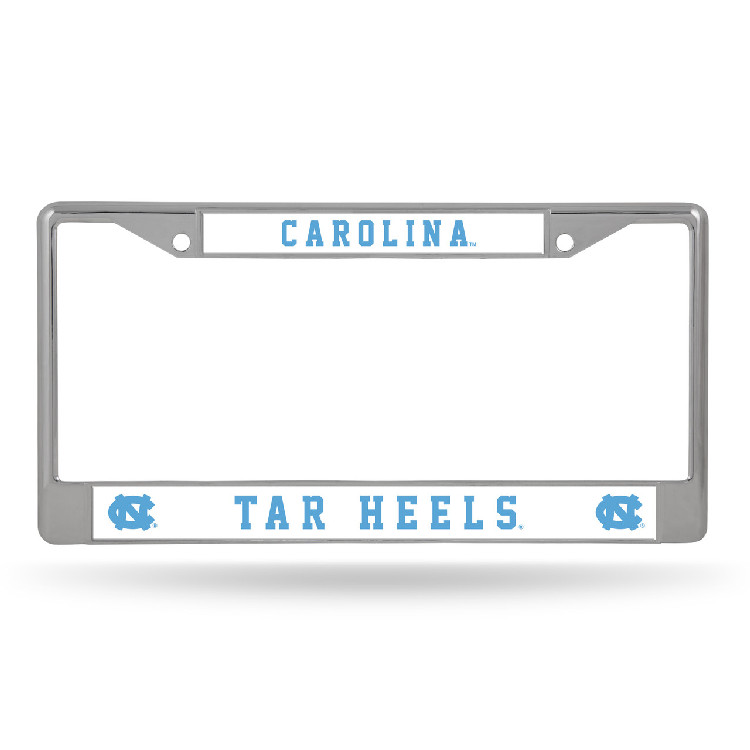 North Carolina Tar Heels License Plate Frame Chrome