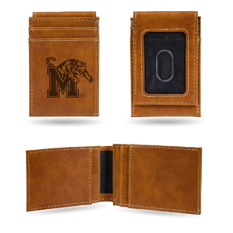 Memphis Tigers Wallet Front Pocket Laser Engraved