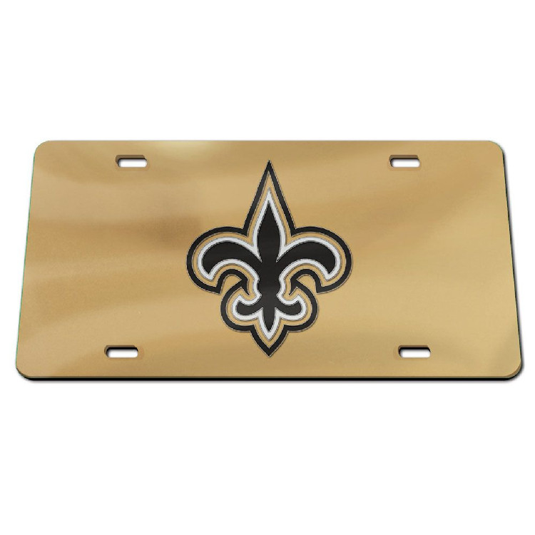 New Orleans Saints License Plate Acrylic