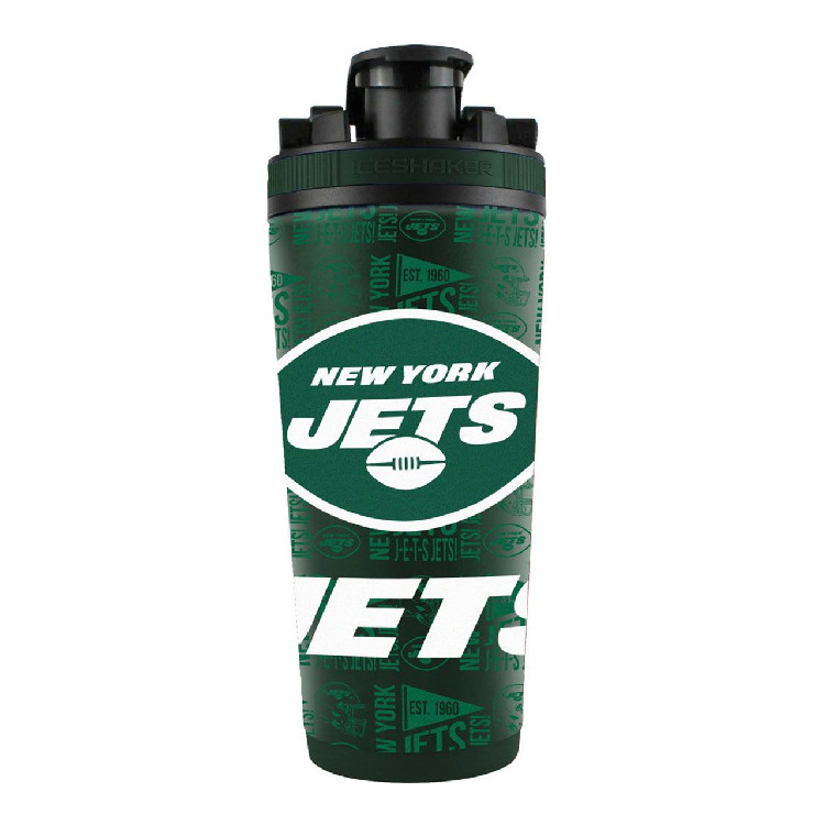 New York Jets Ice Shaker 26oz Stainless Steel