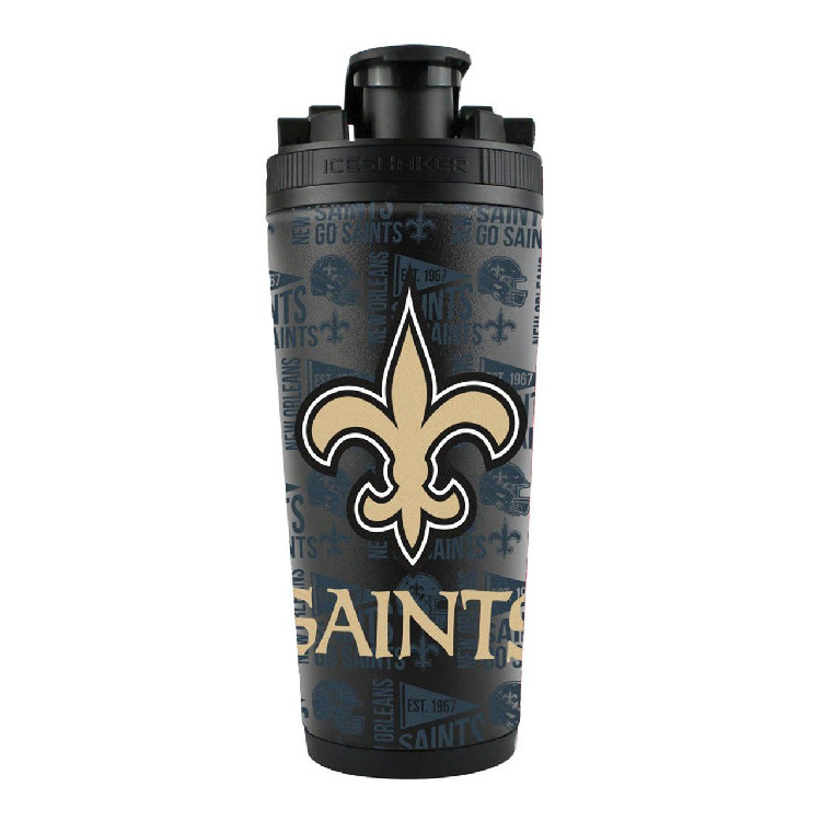 New Orleans Saints Ice Shaker 26oz Stainless Steel