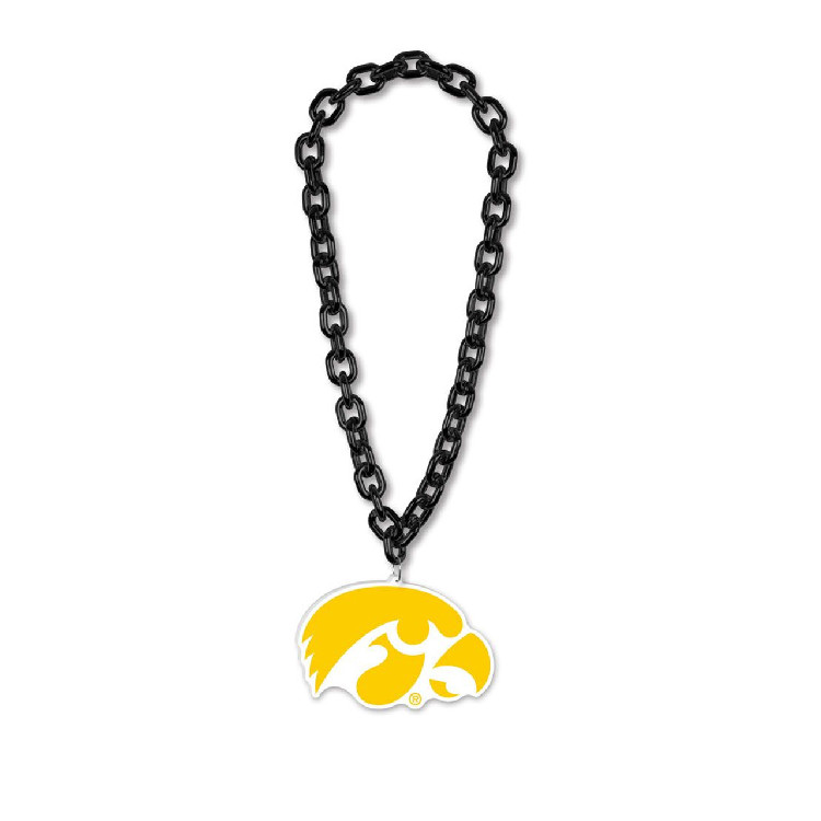 Iowa Hawkeyes Necklace Big Fan Chain