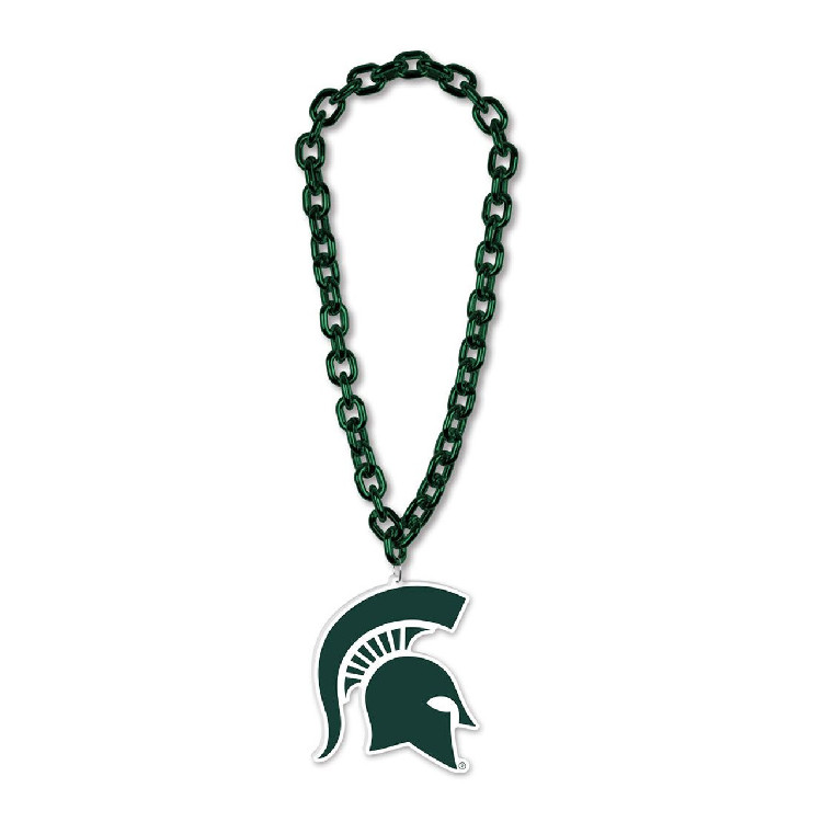 Michigan State Spartans Necklace Big Fan Chain