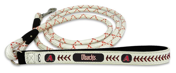 Arizona Diamondbacks A Logo Frozen Rope Baseball Leather Leash - L