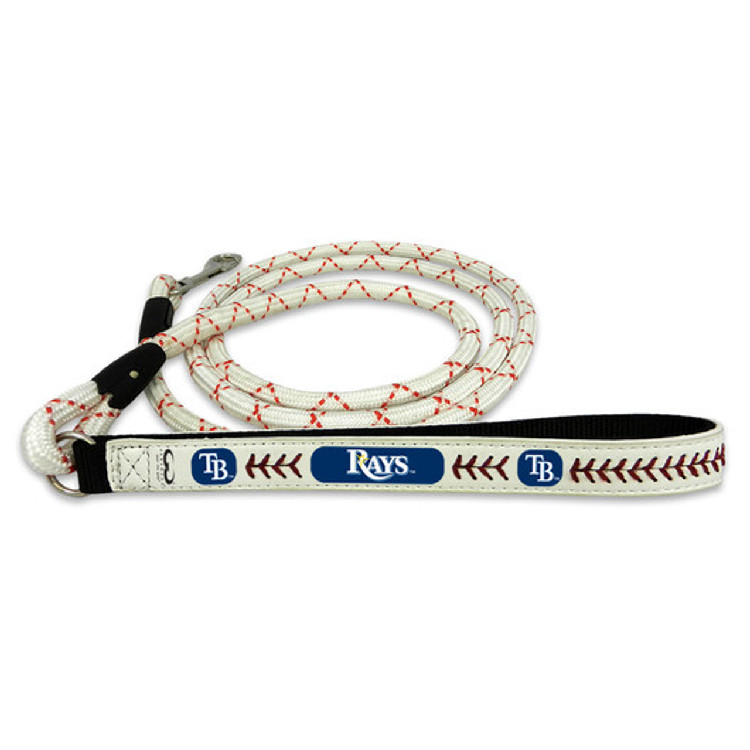 Tampa Bay Rays Pet Leash Frozen Rope Baseball Leather Size Large CO