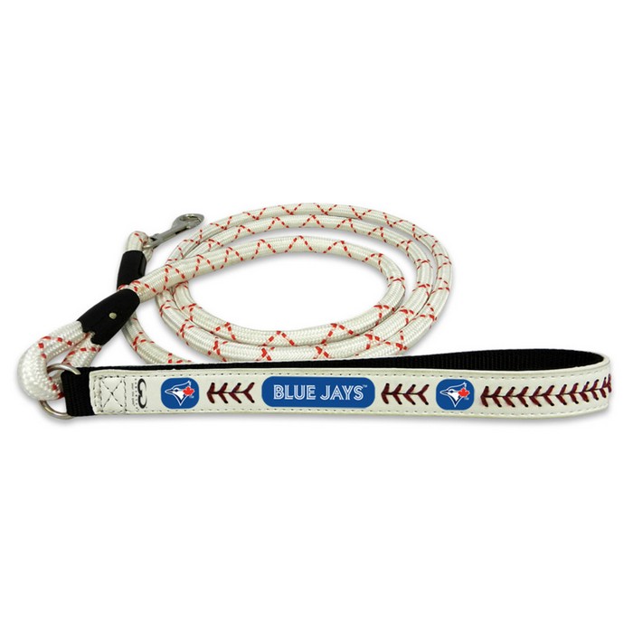 Toronto Blue Jays Pet Leash Leather Frozen Rope Baseball Size Large