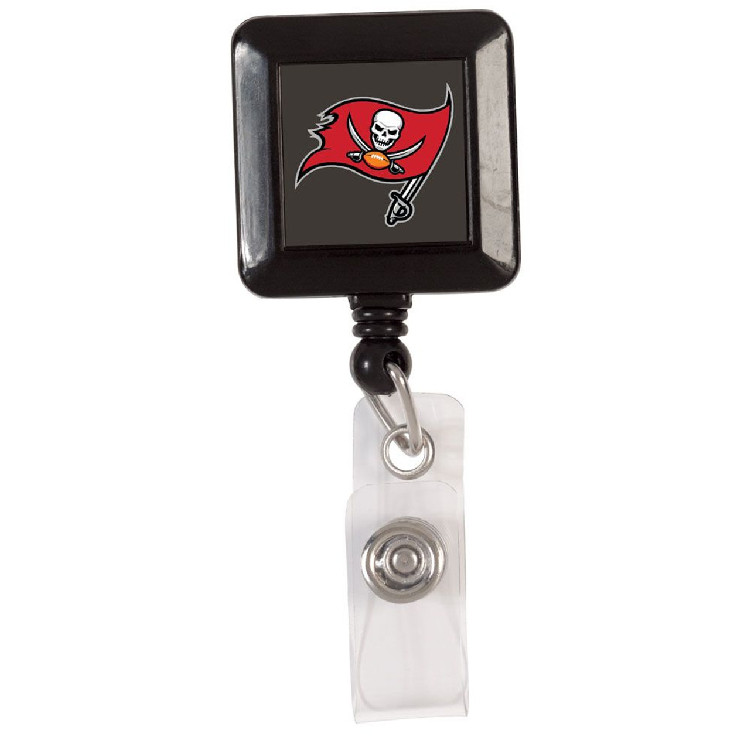 Tampa Bay Buccaneers Badge Holder Retractable Square