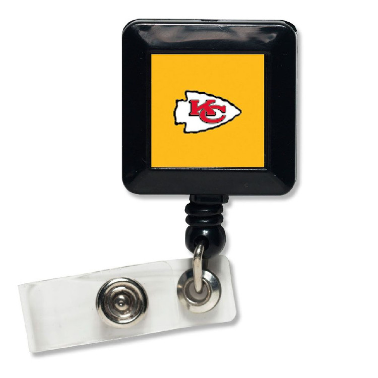 Kansas City Chiefs Badge Holder Retractable Square