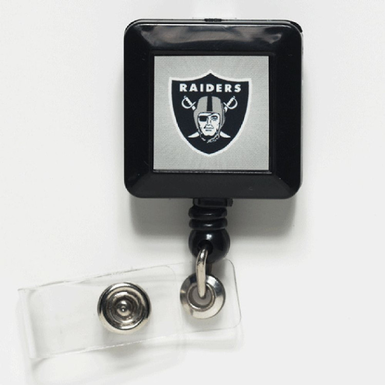 Las Vegas Raiders Badge Holder Retractable Square