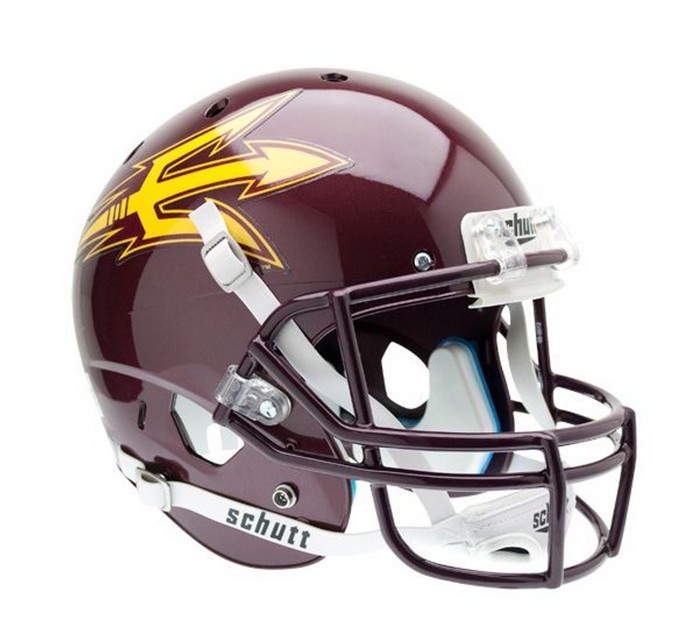 Arizona State Sun Devils Schutt XP Full Size Replica Helmet - Maroon Alternate Helmet #3