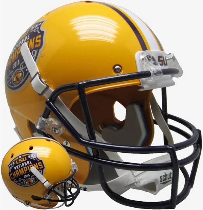 LSU Tigers Helmet Schutt Replica XP Full Size 2019 National Champs Special Order