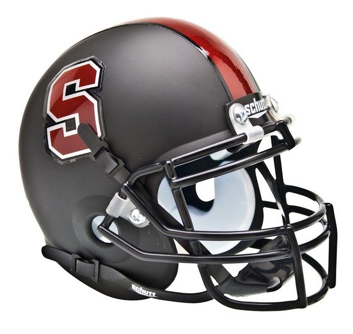 Stanford Cardinal Schutt Mini Helmet - Black Alternate Helmet -