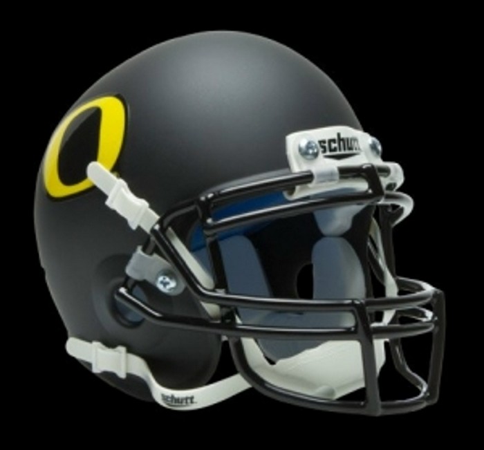 Oregon Ducks Schutt Mini Helmet -  Black w/DG Decal Alternate Helmet