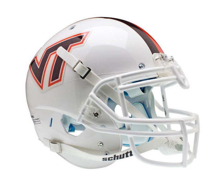 Virginia Tech Hokies Schutt XP Authentic Full Size Helmet - White Alternate 3