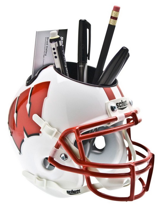 Wisconsin Badgers Schutt Mini Helmet Desk Caddy