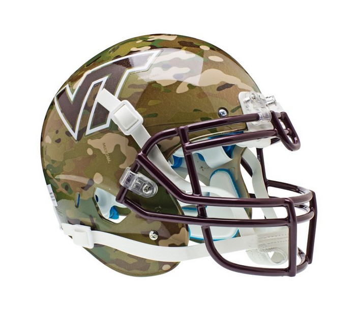 Virginia Tech Hokies Schutt XP Authentic Full Size Helmet - Camo Alternate 5