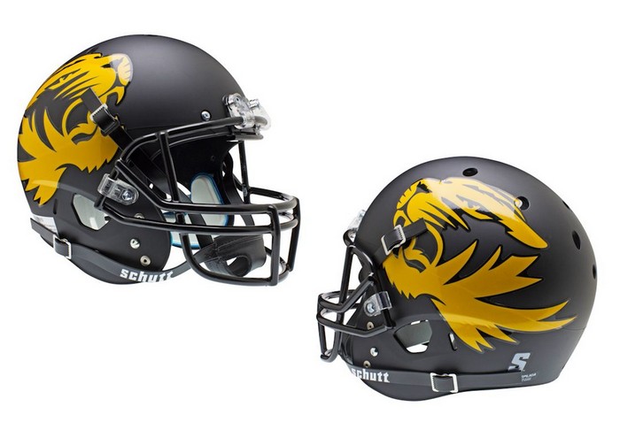 Missouri Tigers Schutt XP Full Size Replica Helmet - Black Matte Alternate 1