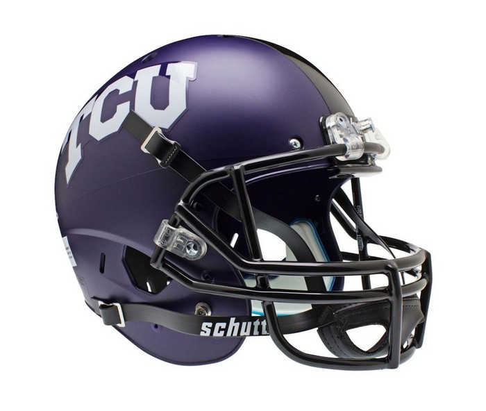 TCU Horned Frogs Schutt XP Full Size Replica Helmet - Matte Purple Alternate 1